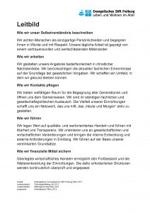 Das Leitbild des Evangelischen Stift Freiburg – die Grundlage für all unser Schaffen, Richtlinie für Mitarbeiterführung, Kundenumgang und Selbstverständnis.